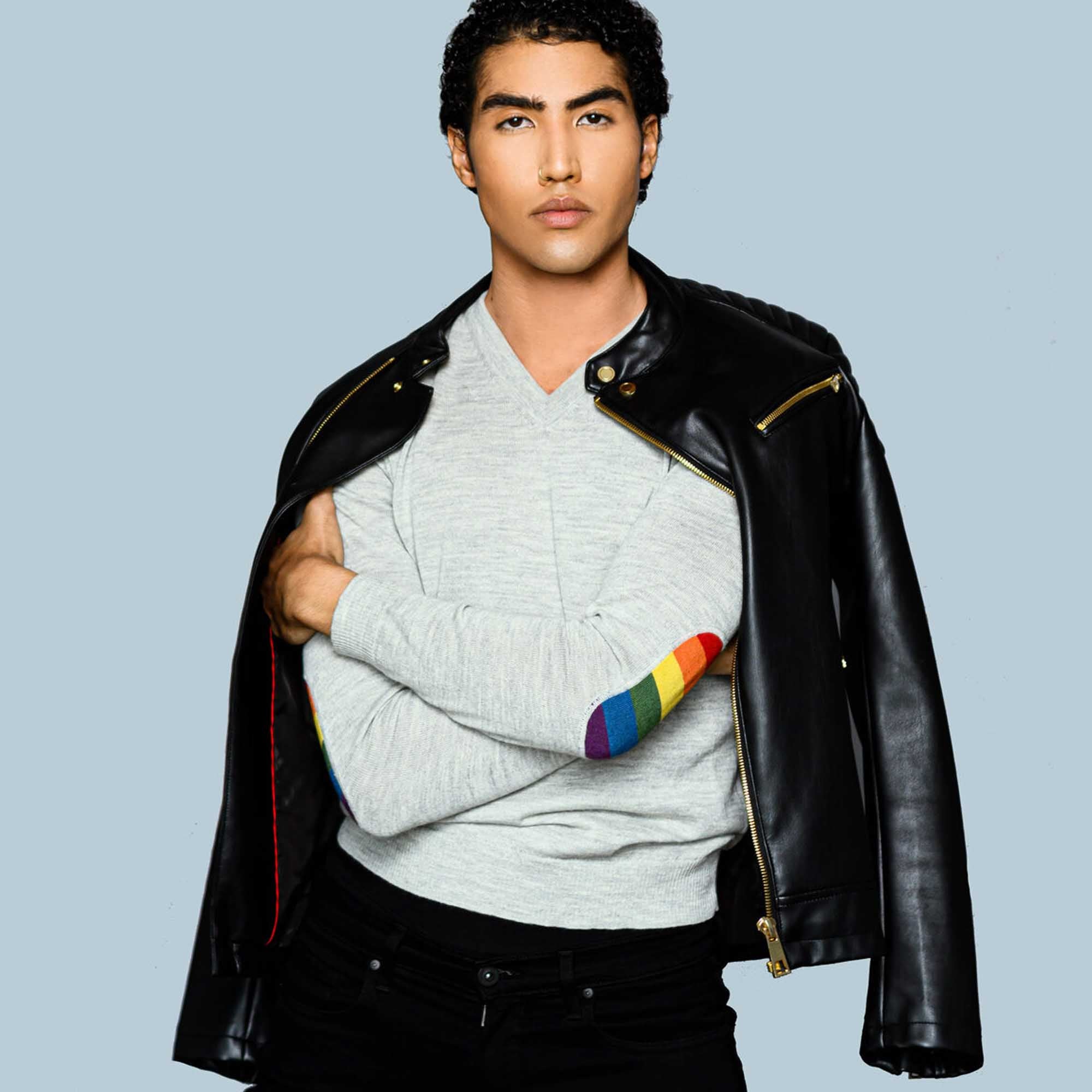 Rainbow on sale sweater mens