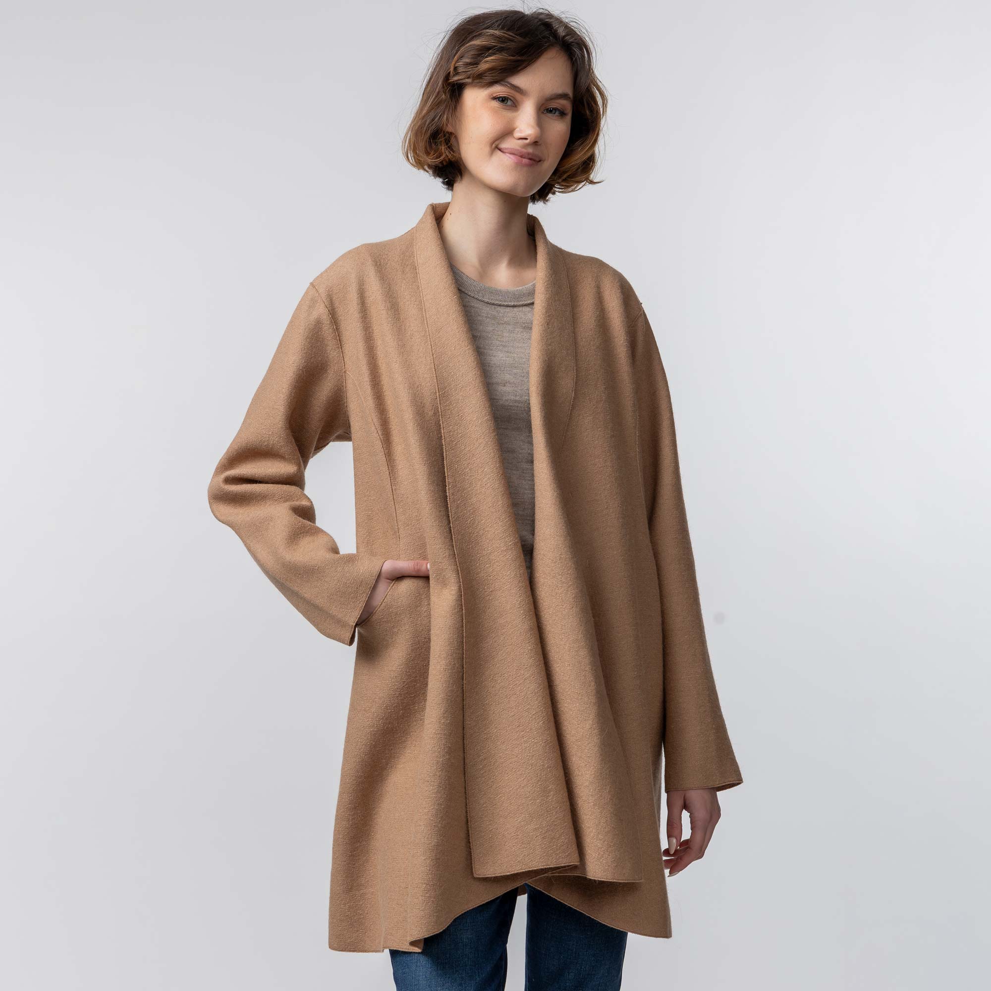 Alpaca swing coat best sale