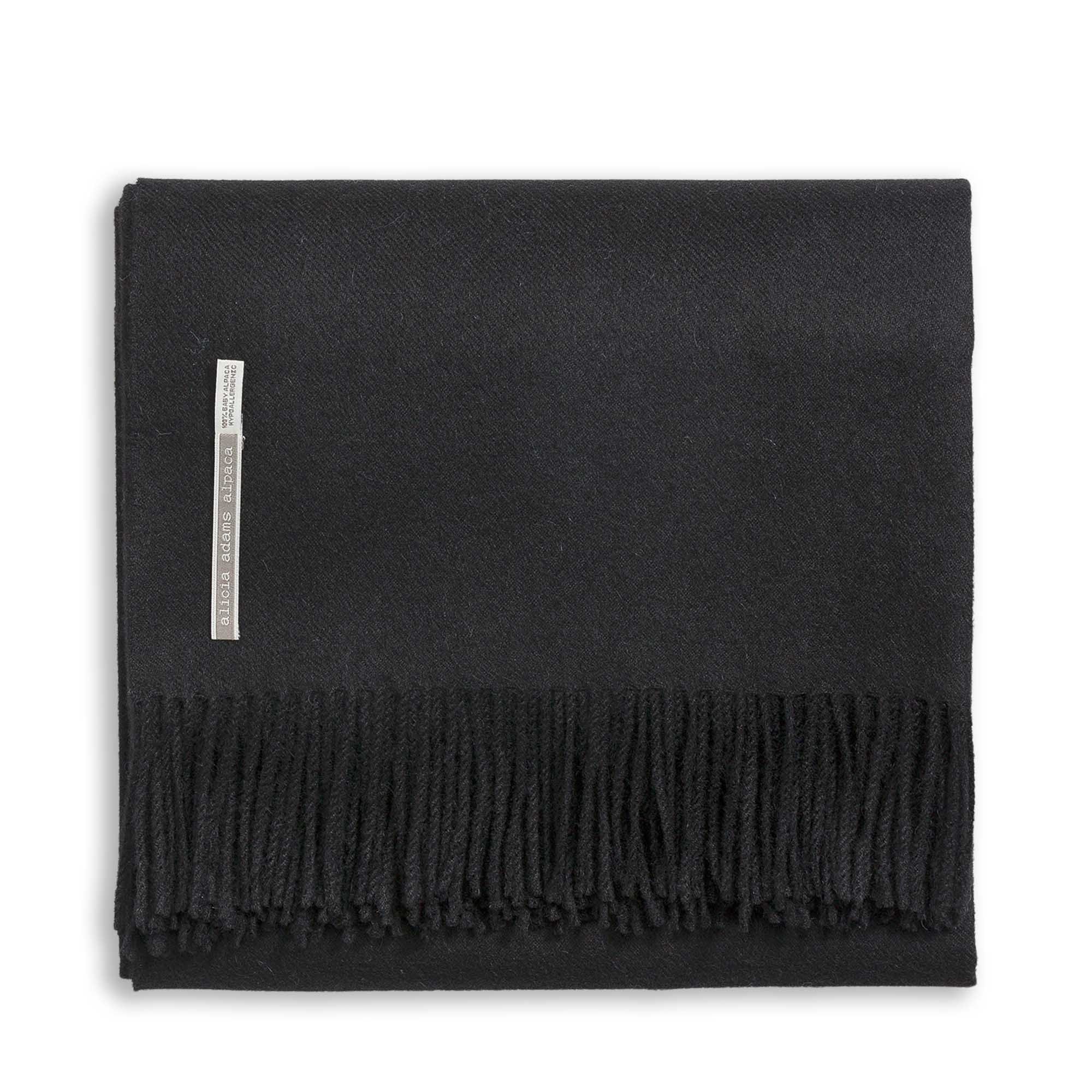 the Alicia Adams Alpaca Classic Cape -  Jet Black