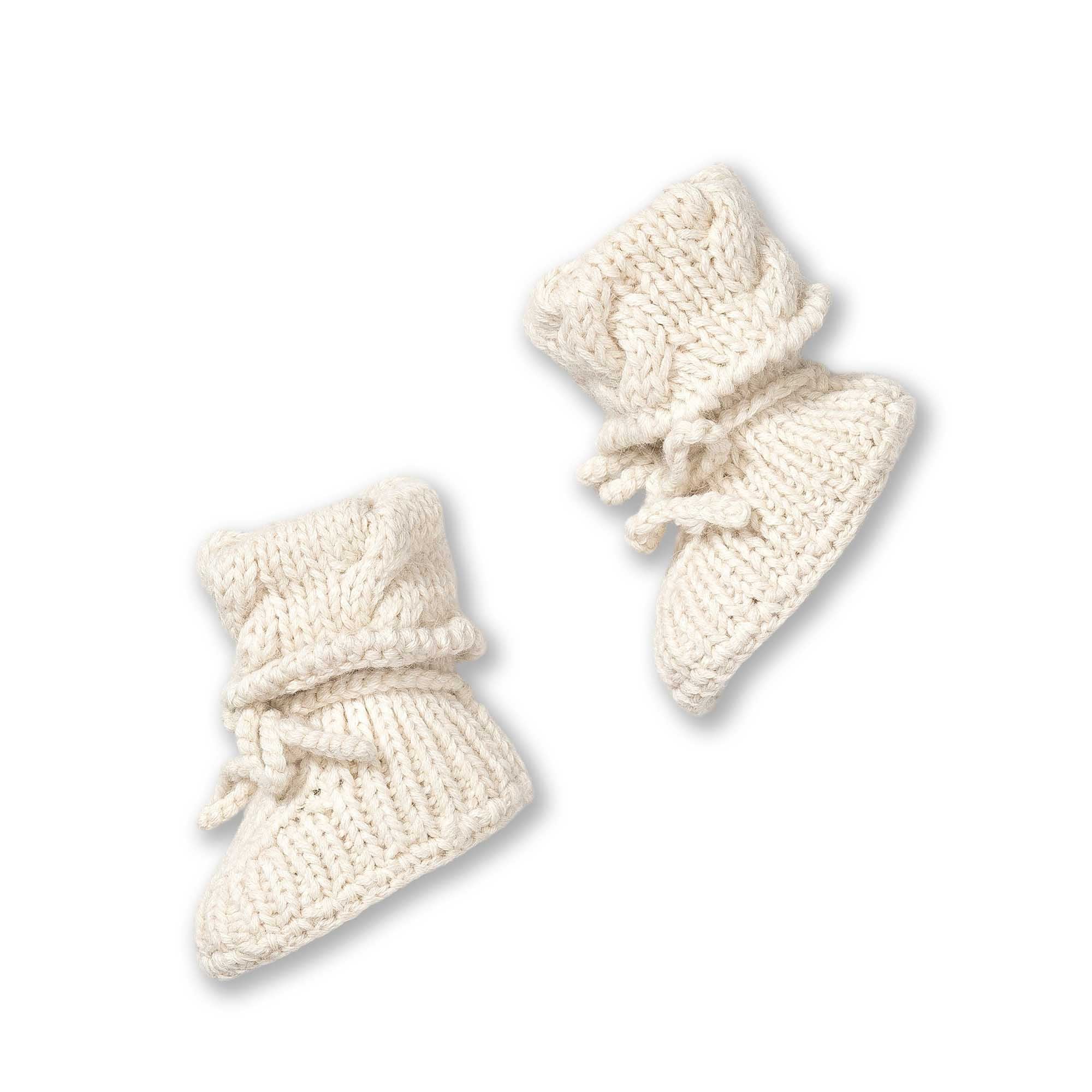 Baby Alpaca Booties - Ivory