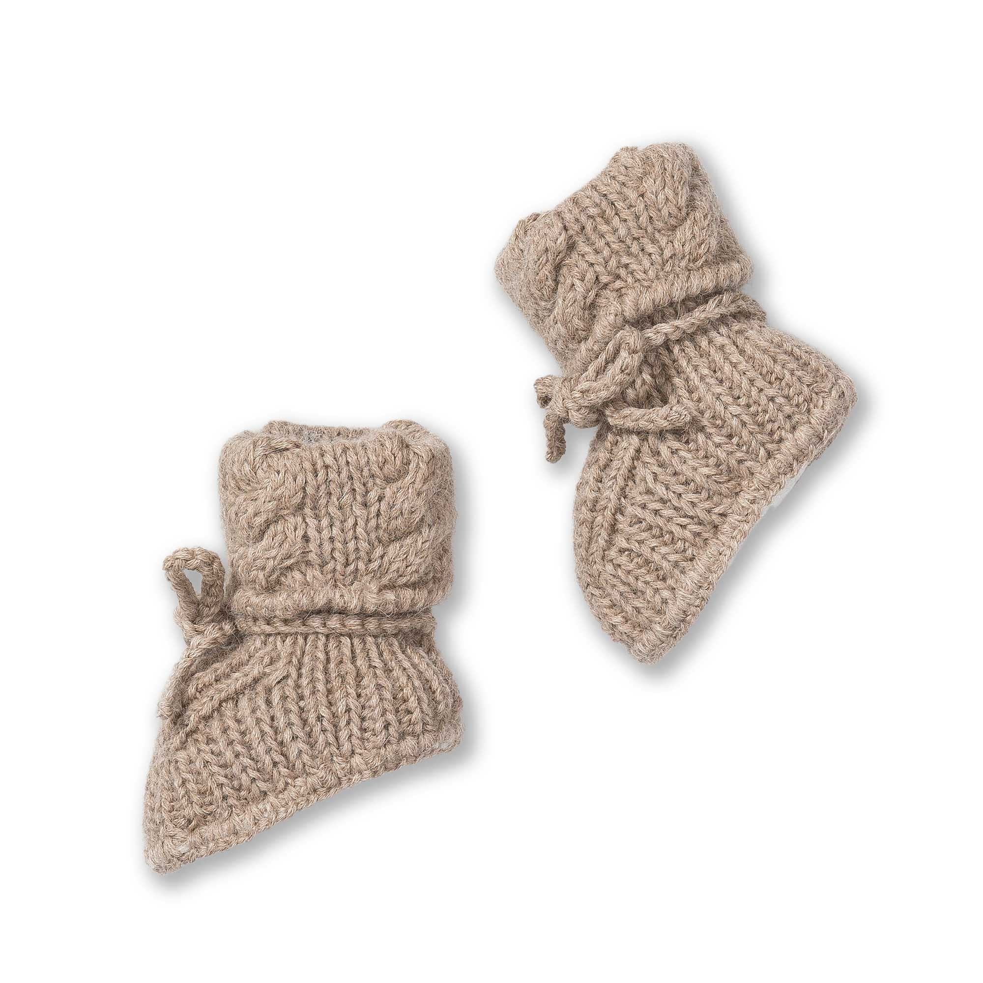 Baby Alpaca Booties - Light Taupe