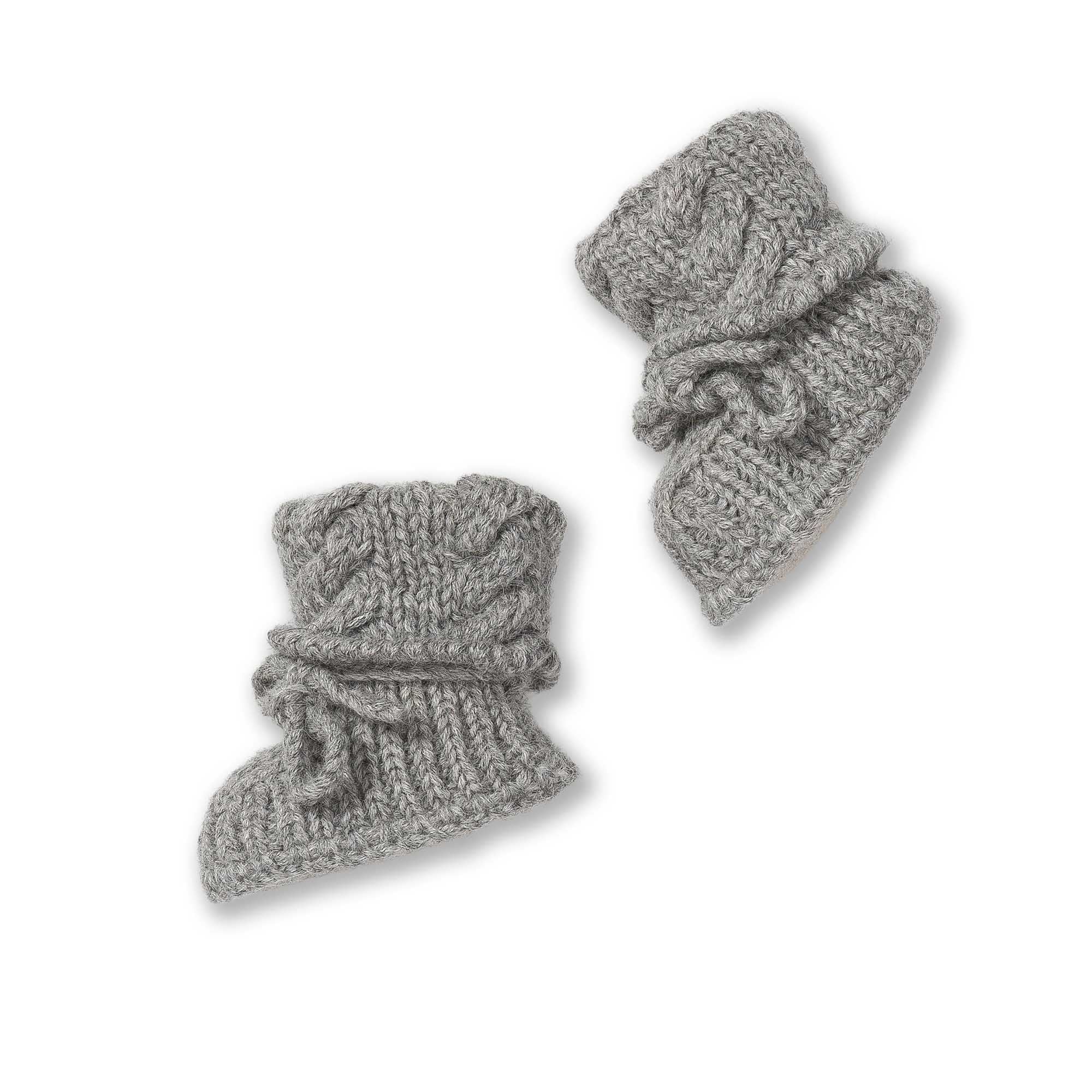 Baby Alpaca Booties - Light Grey