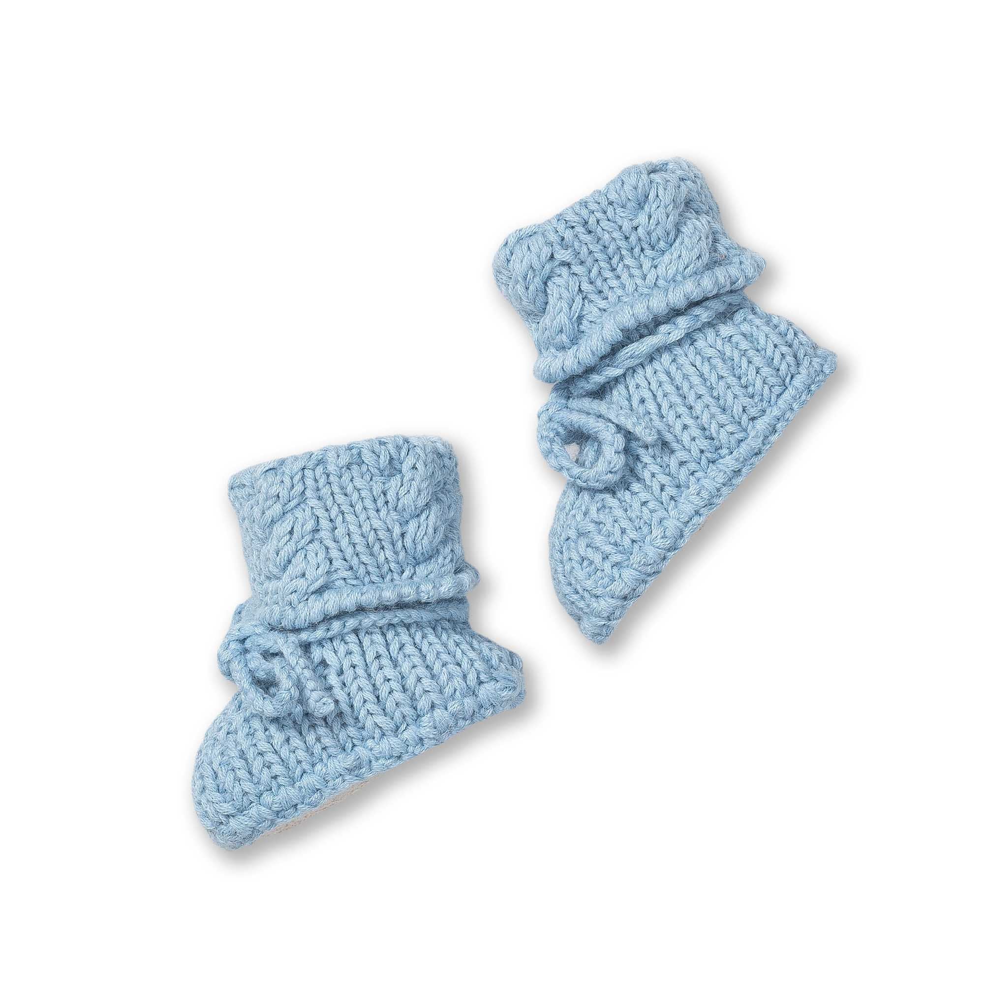 Baby Alpaca Booties - Light Blue