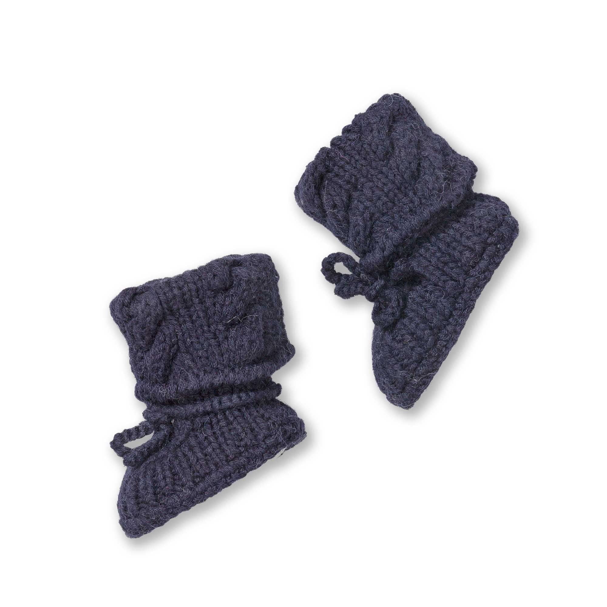 Baby Alpaca Booties - Navy