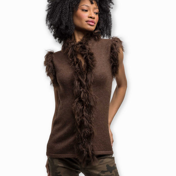 Fur Trimmed Vest