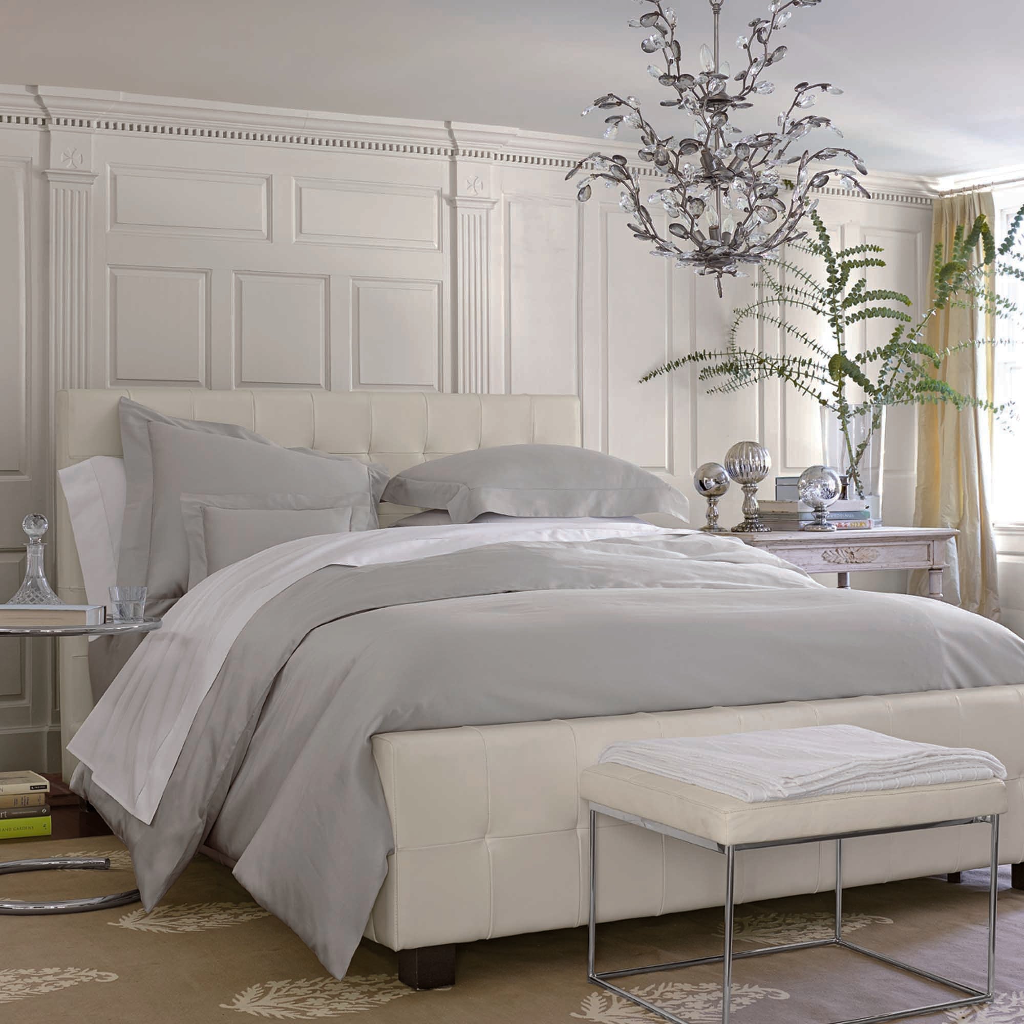 Stresa Sateen Duvet Cover - Knife Edge with Buttons