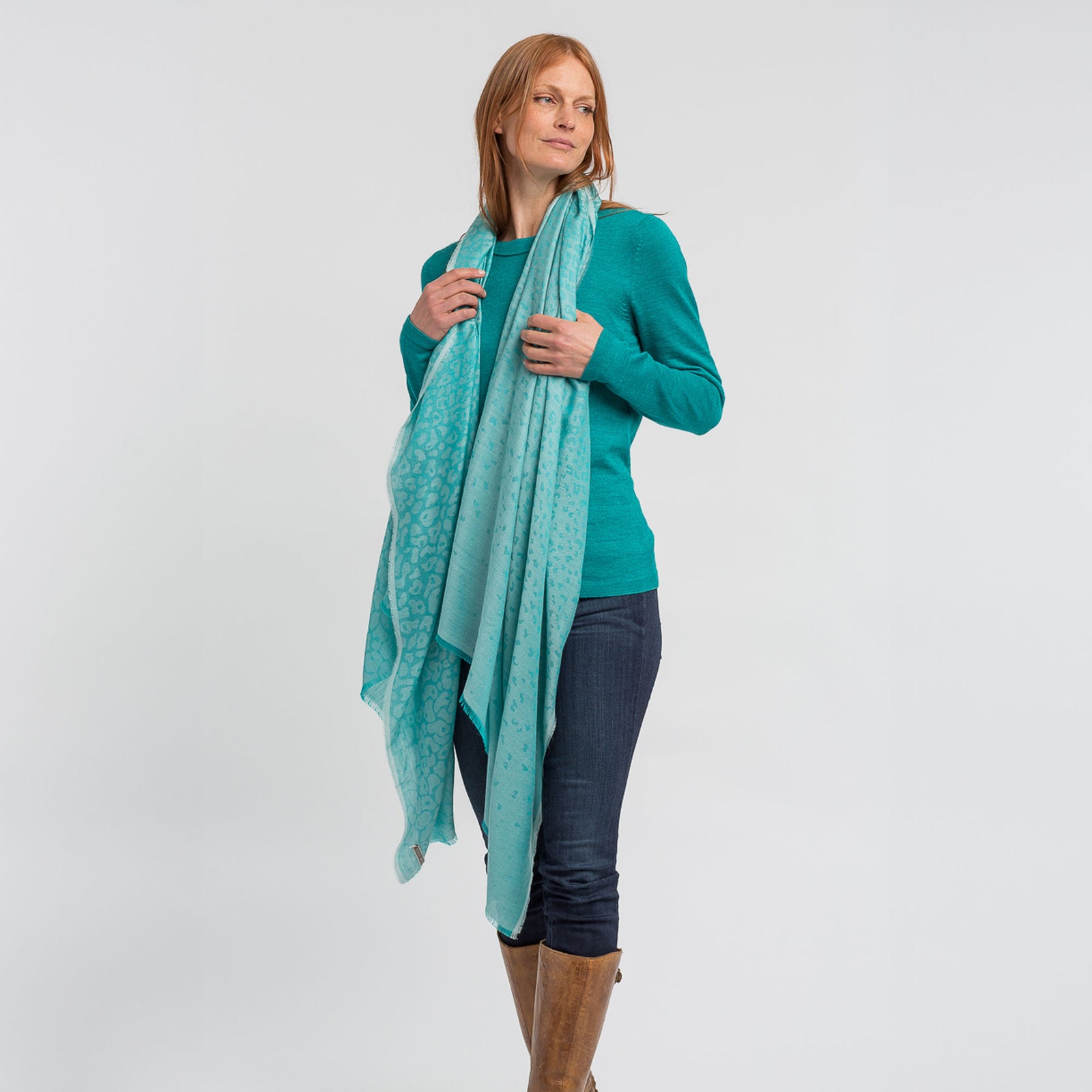 Order Alicia Adams Alpaca Turquoise Scarf