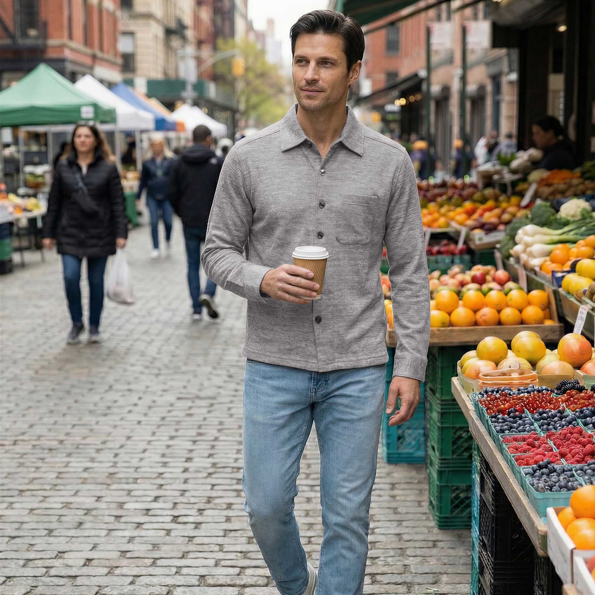 Buy Knit Shirt | Luxury Alpaca Men's Sweater | Alicia Adams Alpaca
