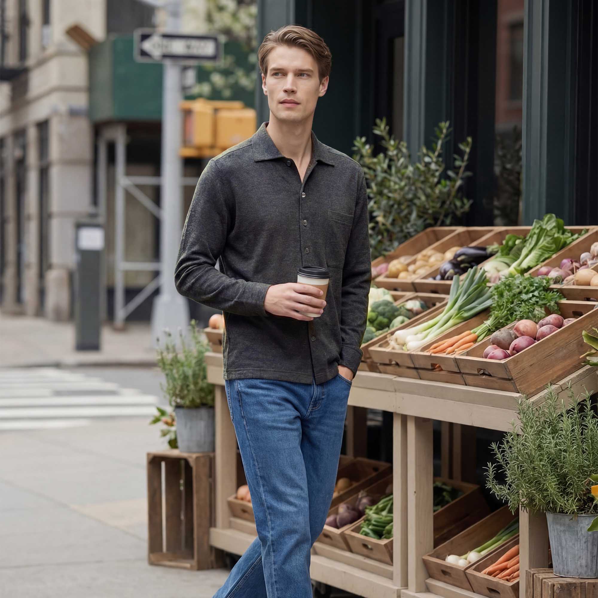 Buy Knit Shirt | Luxury Alpaca Men's Sweater | Alicia Adams Alpaca