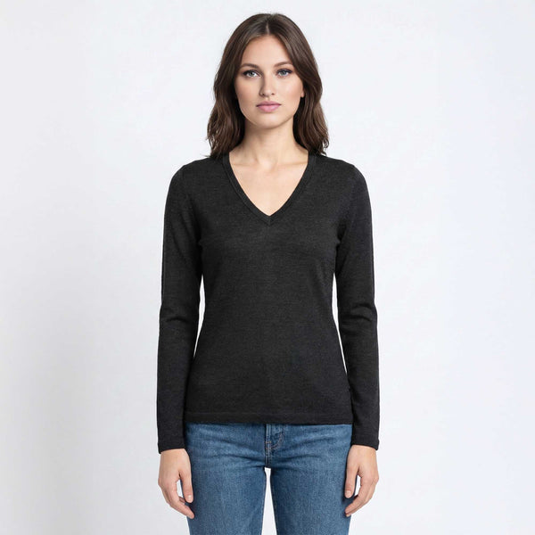 Buy V Neck Sweater | Luxury Alpaca Women's Sweater | Alicia Adams