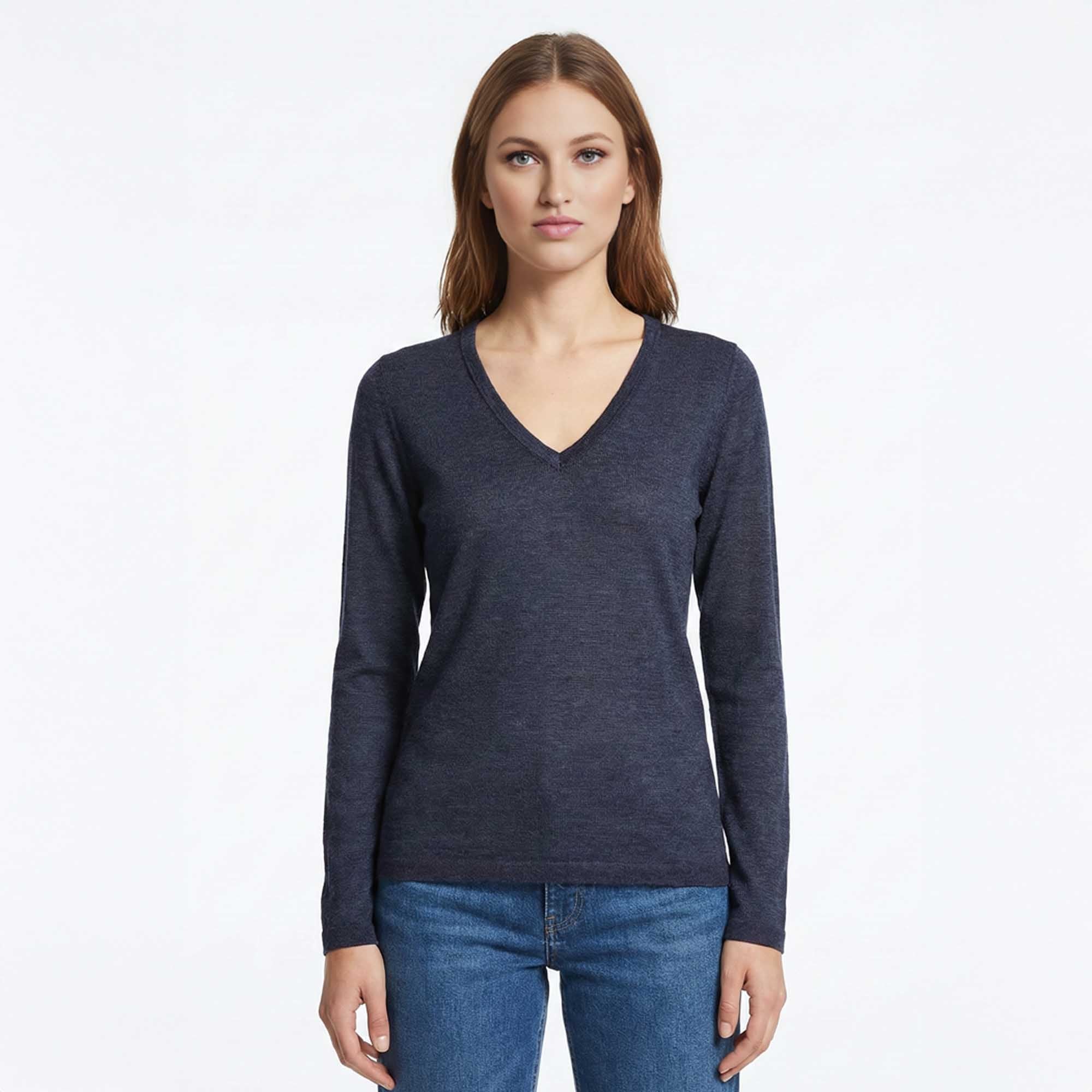 Buy V Neck Sweater | Luxury Alpaca Women's Sweater | Alicia Adams