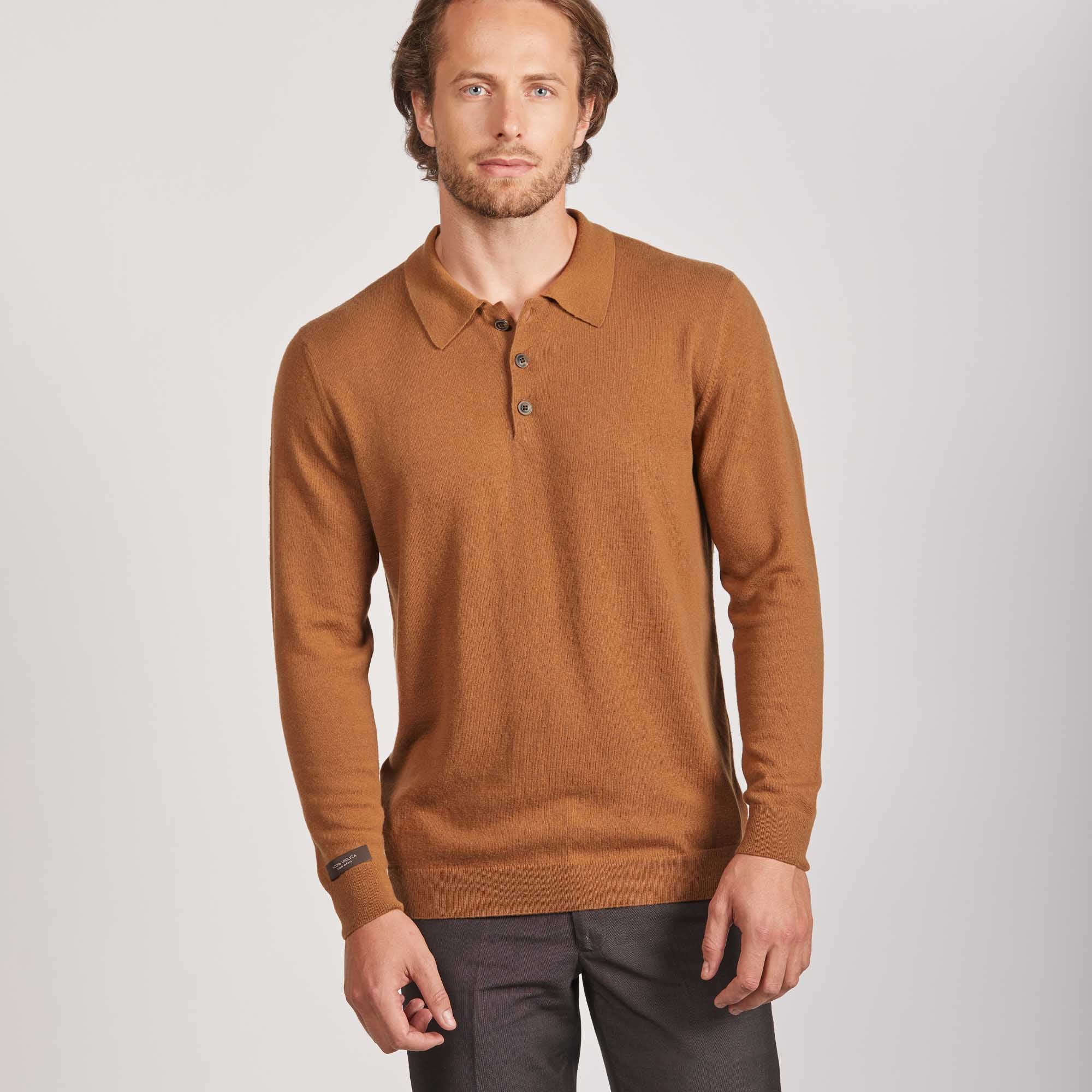 Vicuña Long Sleeve Polo for Men