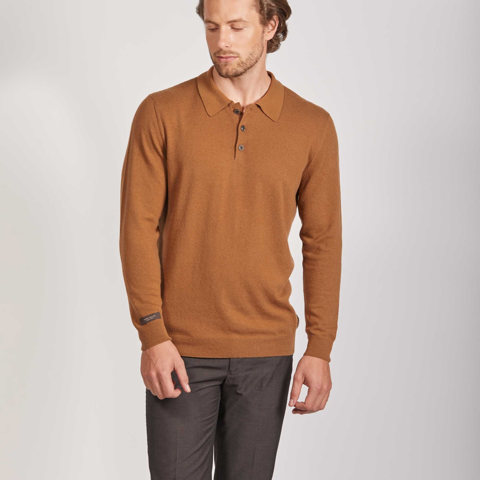 Vicuña Long Sleeve Polo for Men