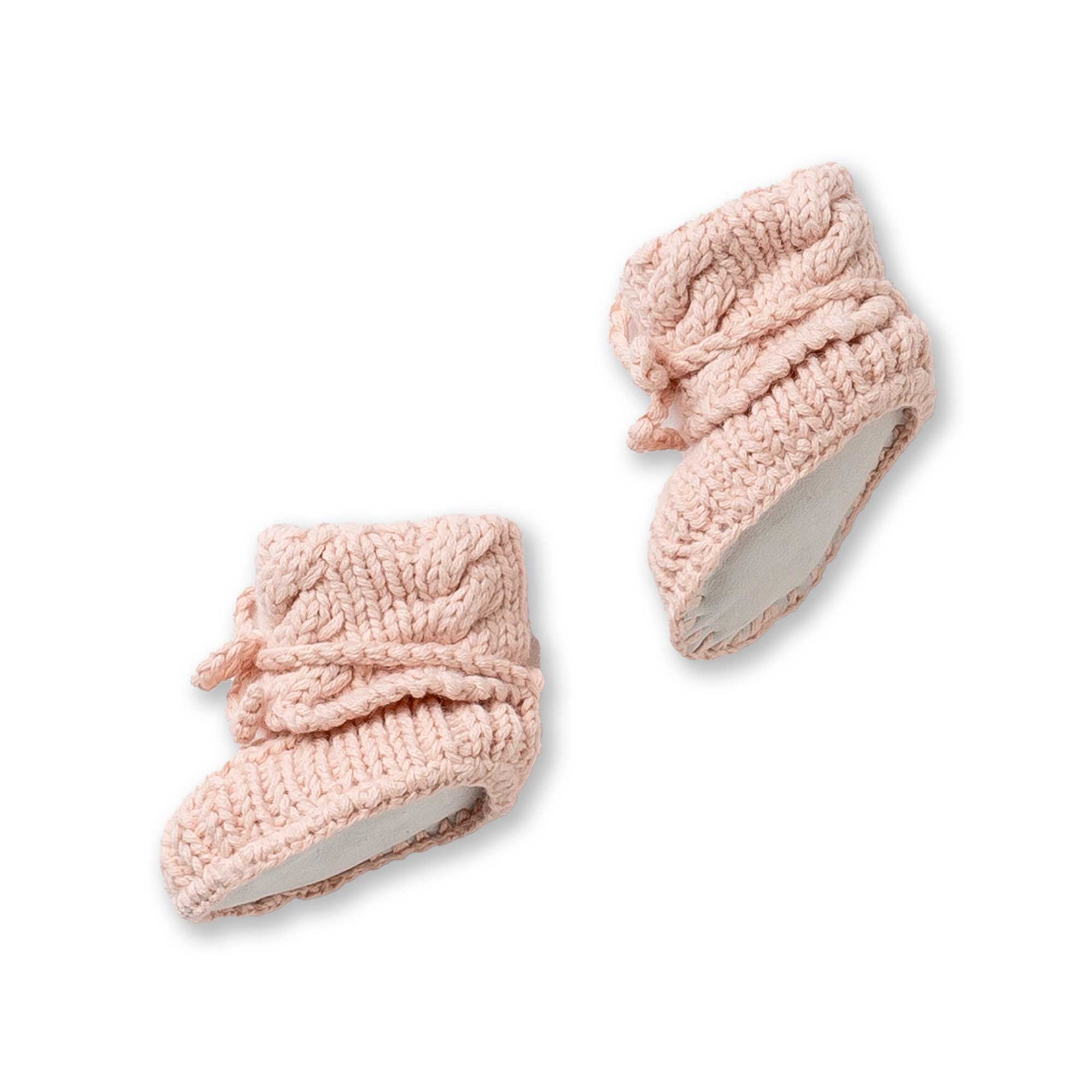 Baby Alpaca Booties - Pink Powder