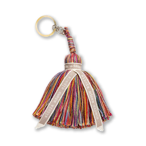 Rainbow Pompom Keychain