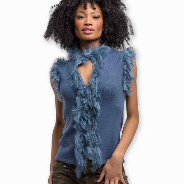 Fur Trimmed Vest